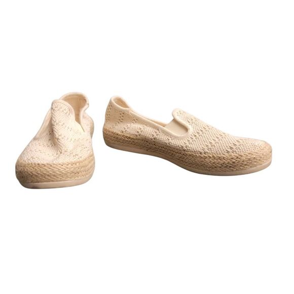 Esprit Nadine Fashion Sneaker Cream Crochet Comfy Loafer Espadrille Shoe - Picture 2 of 10